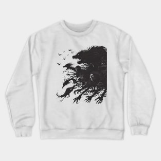 Bloodlust Chronicles: Immortal Bounty Hunts, Gothic Vampire Saga, and Supernatural Adventure in Anime-Manga Art Crewneck Sweatshirt